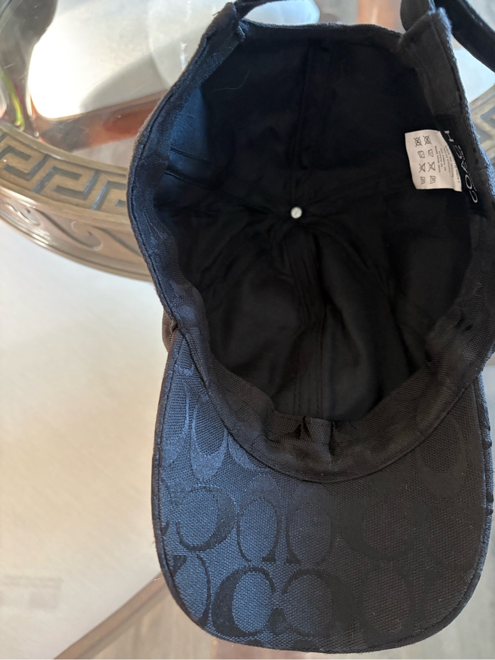 🖤🖤COACH BLACK SIGNATURE JACQUARD BASEBALL CAP! UNISEX!🖤🖤 - Picture 4 of 5